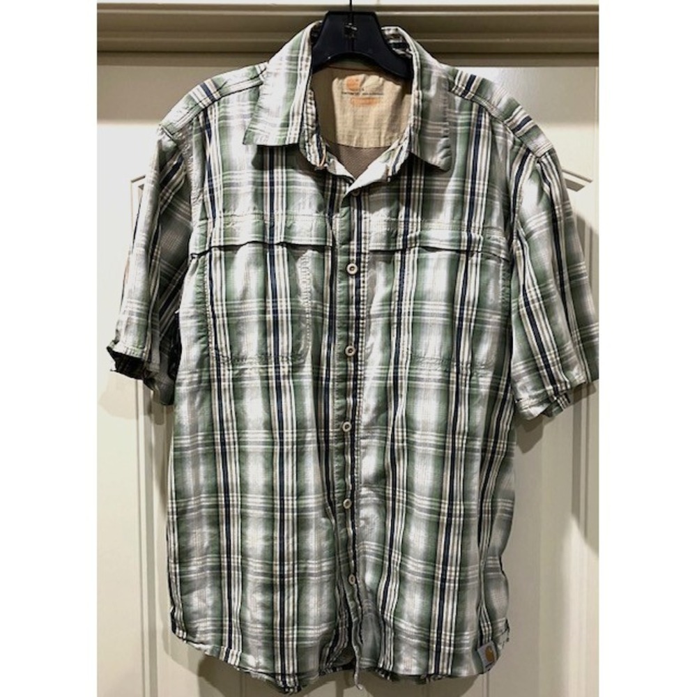Carhartt Men's Relaxed Fit Shirt Size‎ Large Short Sleeve